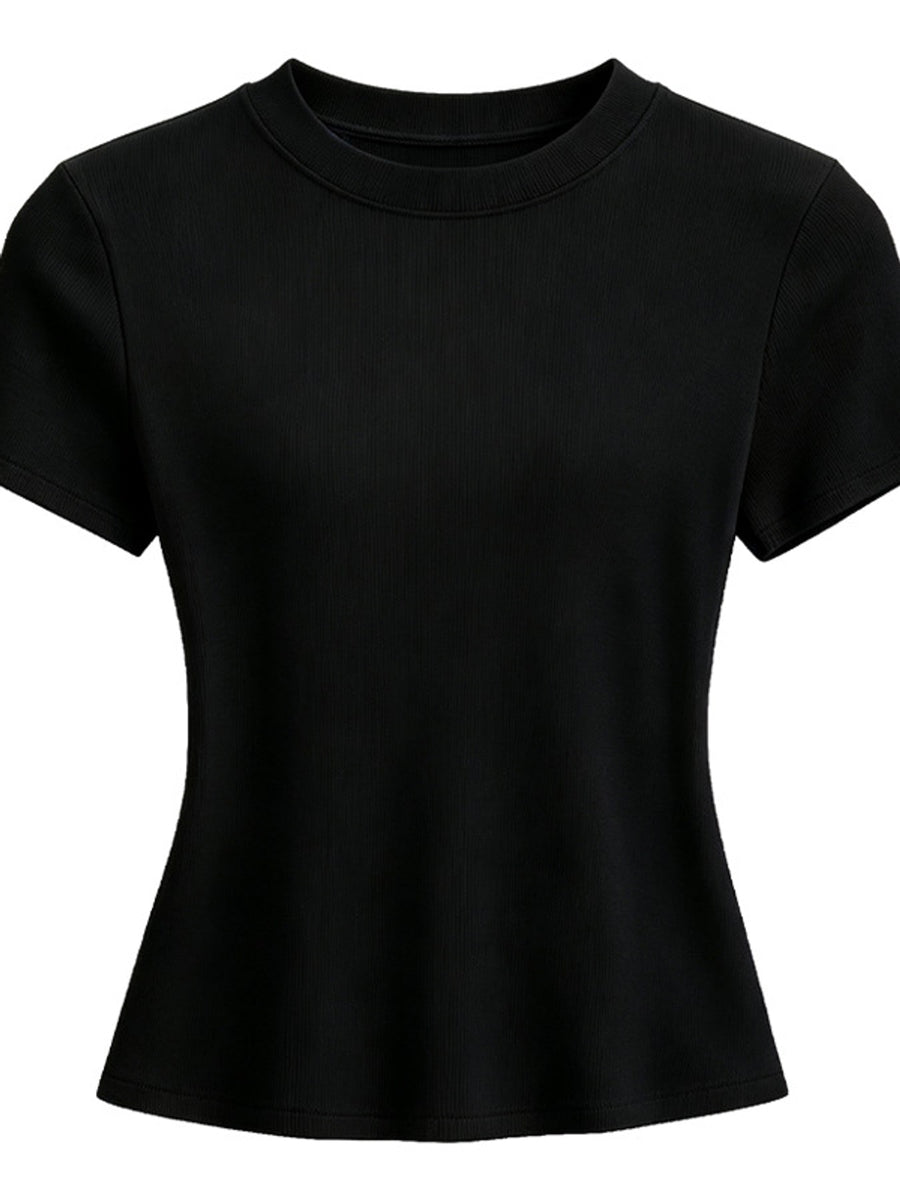 Brown t-shirt with waist-length and pullover
