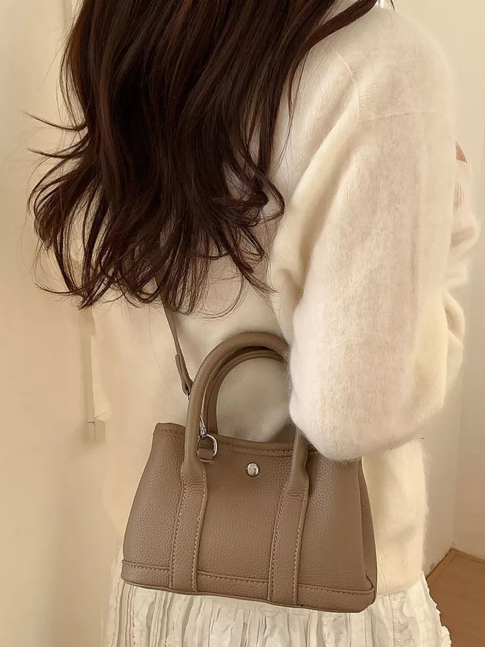 Top Handle Crossbody Bag in Brown