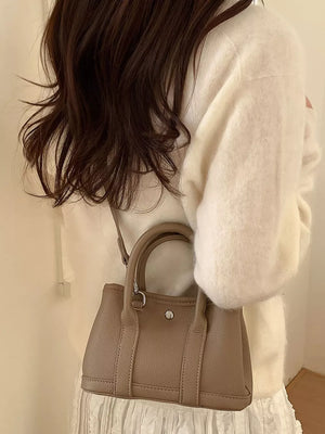 Top Handle Crossbody Bag in Brown