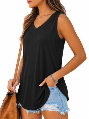 Cotton &amp tank top in Light Green with loose silhouette