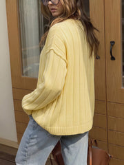 Button Up Dropped Shoulder Cardigan option 5