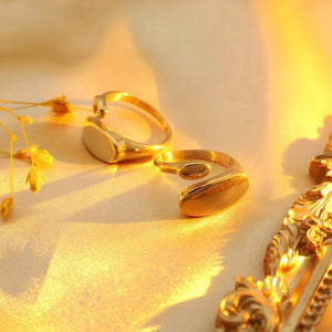 gold with ring with adjustable