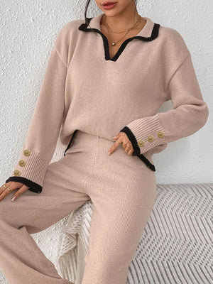 Black pullover sweater with hip-length and pullover