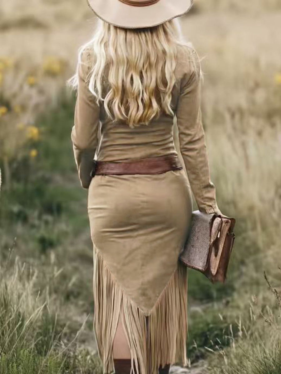 100% polyester Care instructions: Machine wash cold bodycon dress in Camel with fitted silhouette