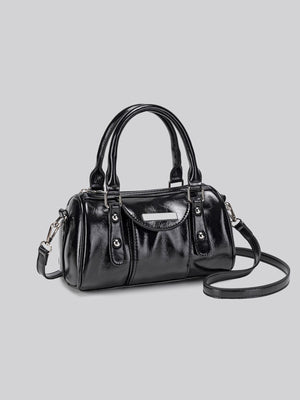 Black with crossbody bag with top handle 6