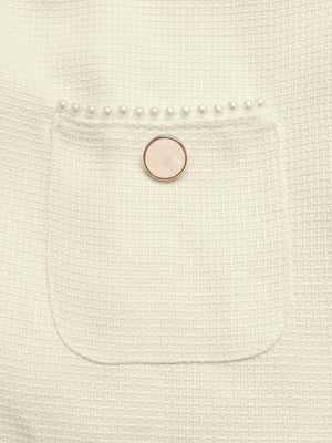 Beige A-line mini dress with peter pan collar
