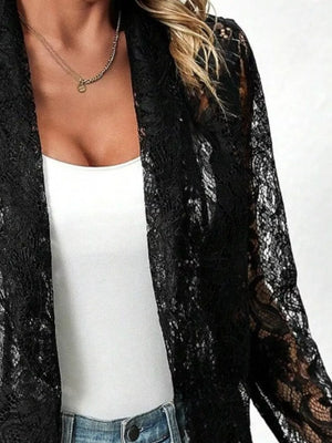 romantic blazer in White with notch lapel