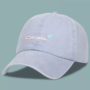 Embroidered Causal Baseball Cap in Blue