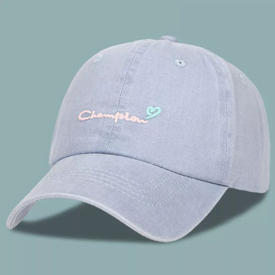 Embroidered Causal Baseball Cap in Blue