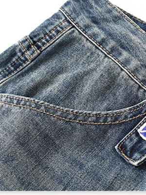 Men's Distressed Loose Fit Jeans option 5