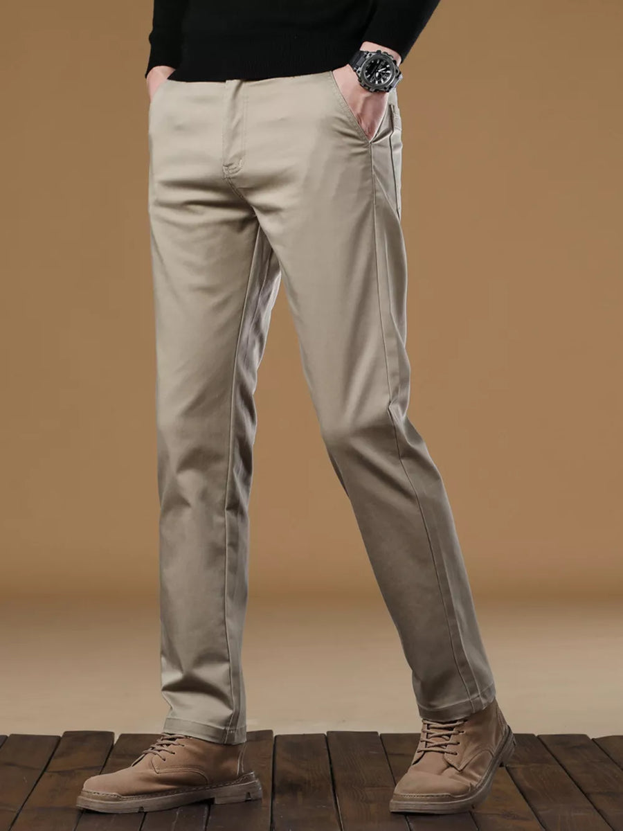 Black Men's Stretch Fit Casual Pants