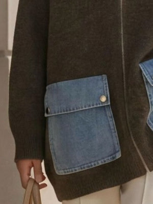 modern zip hoodie in charcoal with hooded