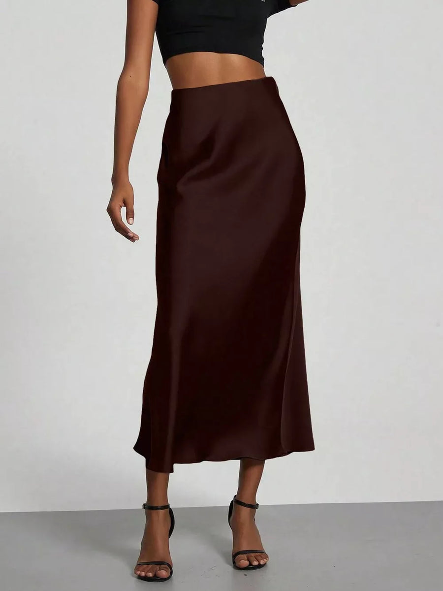 Satin Midi Skirt option 7