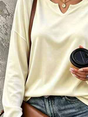 minimalist t-shirt in Light Blue with v-neck