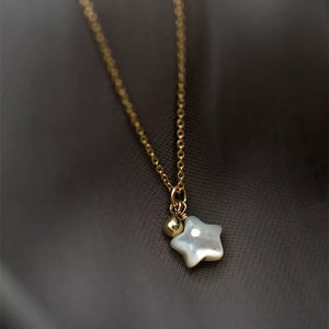 18K Gold-Plated,Shell,925 sterling silver Care instructions: Avoid wearing durin necklace in Gold with slim silhouette