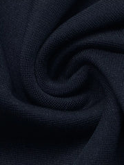 peplum top in Dark Blue with buttoned cuffs and hip-length