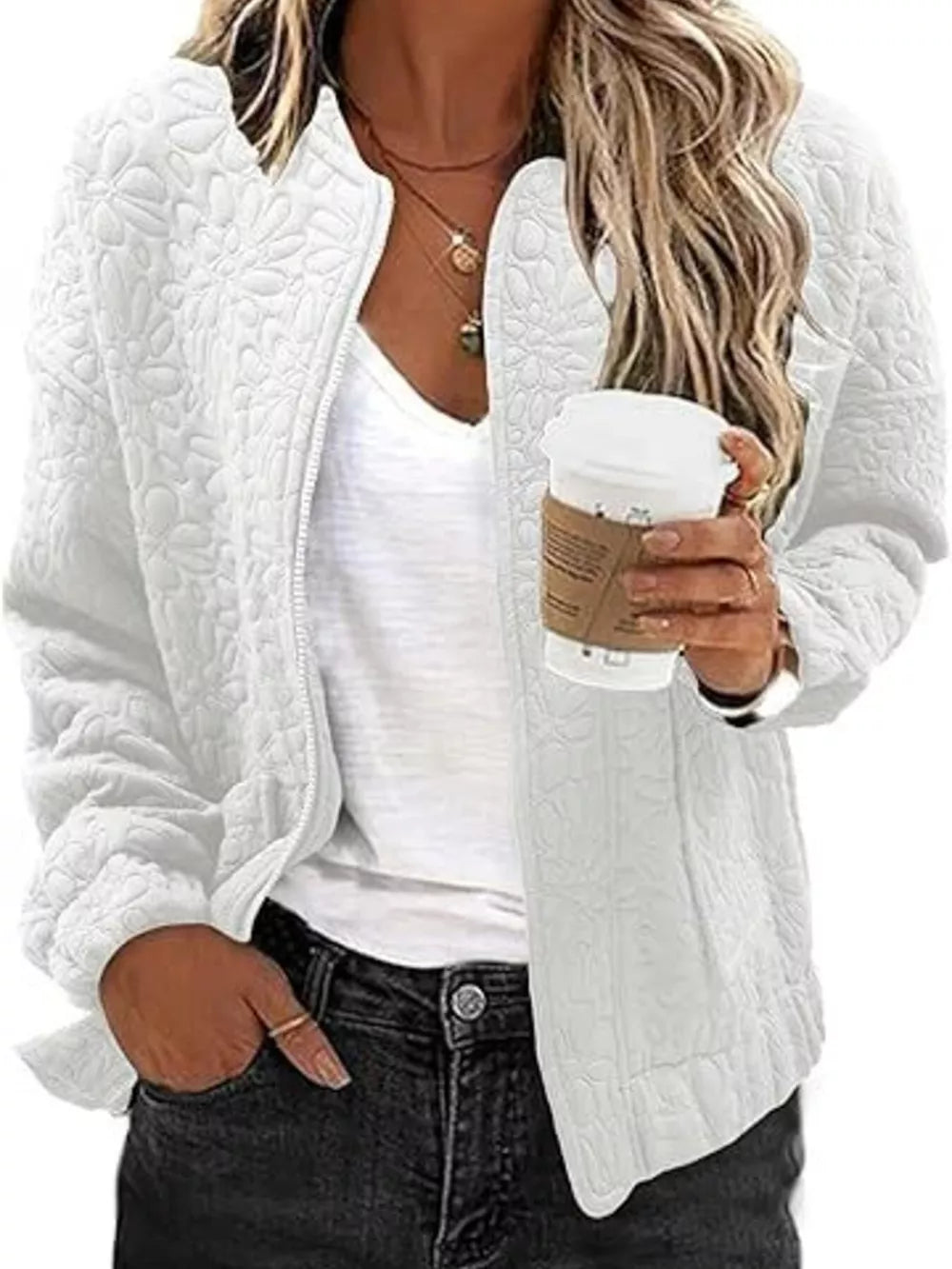 Military Green quilted jacket