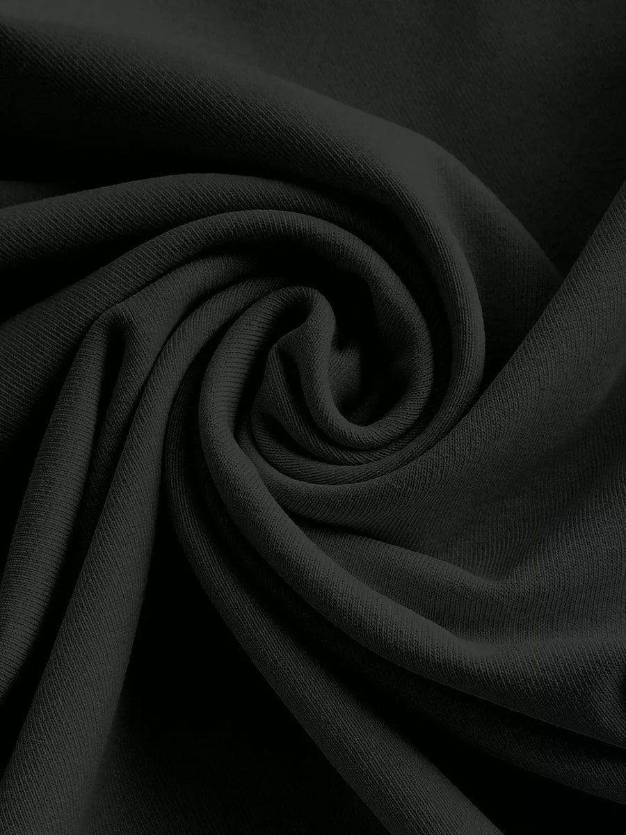Black Sleeveless Round Neck Midi Dress