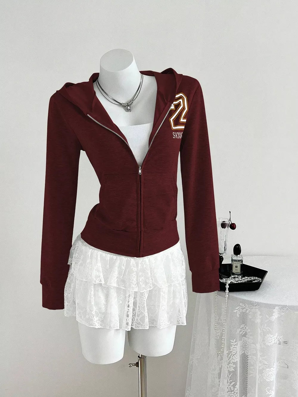 Zip Up Long Sleeve Hoodie