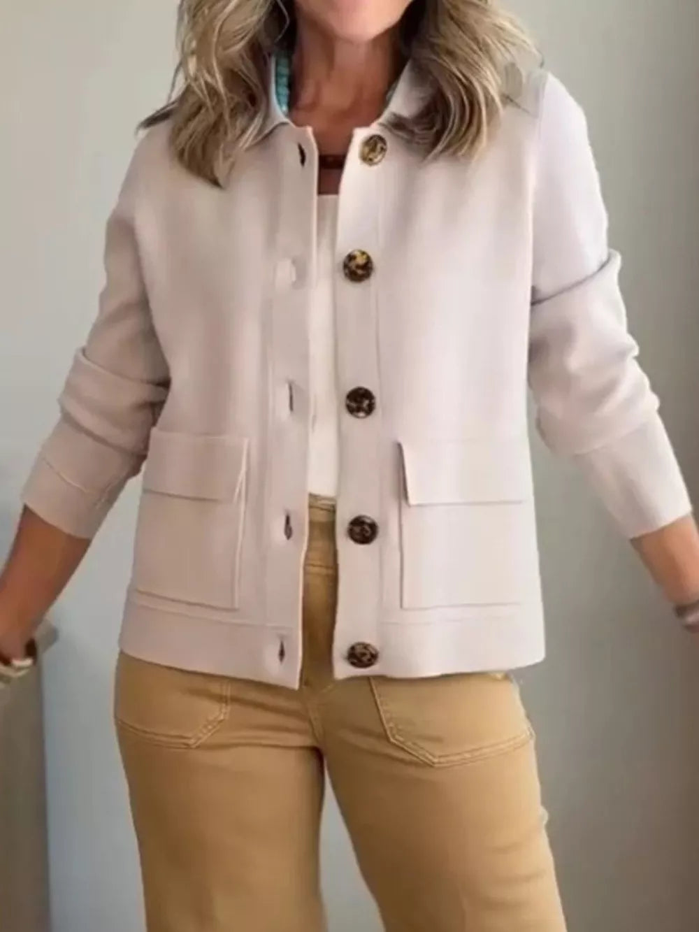 100% polyester Care instructions: Machine wash cold cardigan in Gray with relaxed silhouette