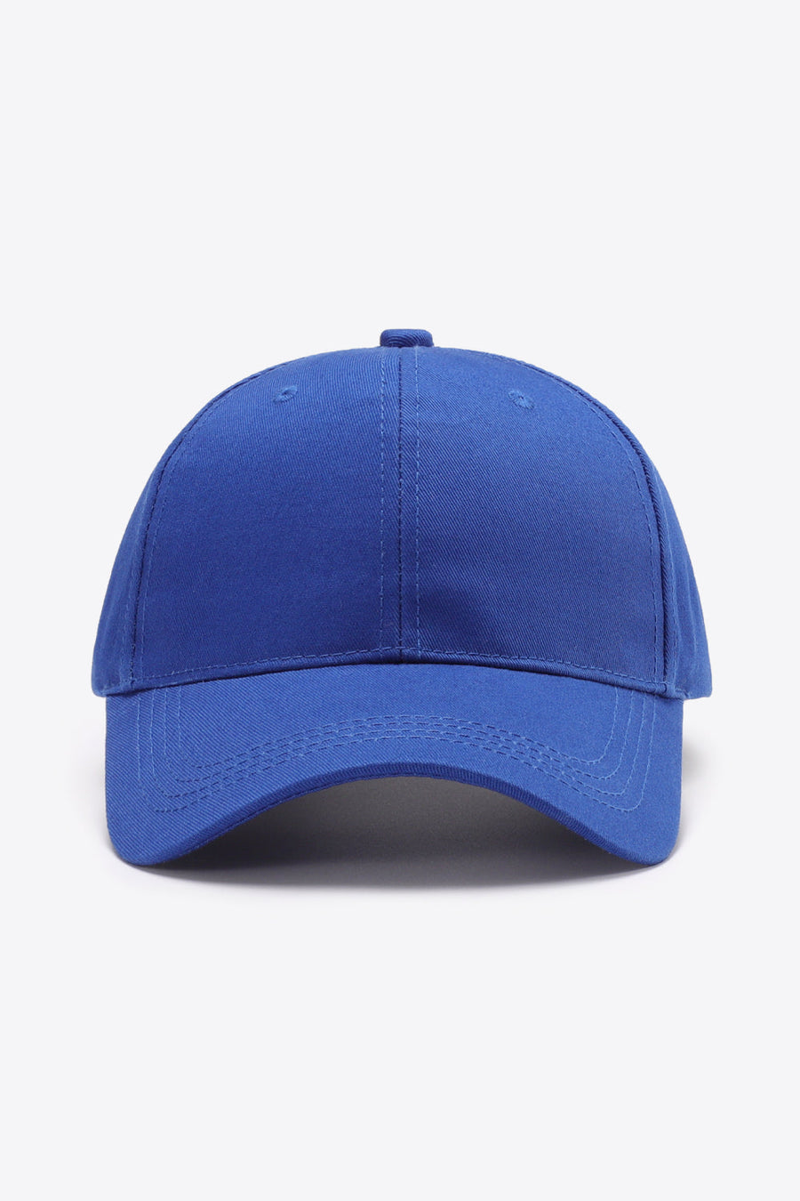 Royal Blue cotton twill baseball cap with adjustable strap