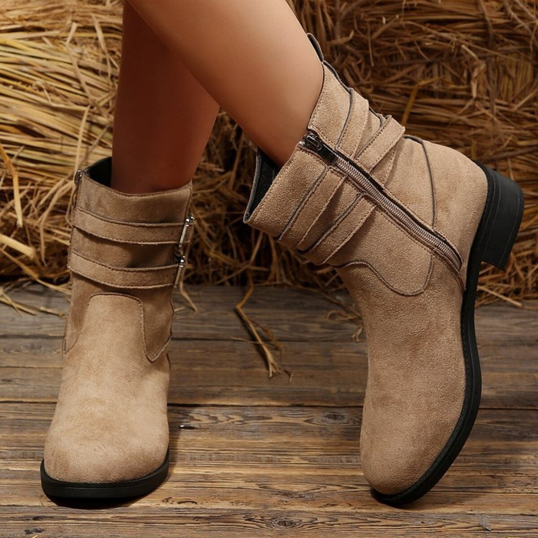 Suede,Rubber Imported Size &amp boots in brown with ankle boot silhouette