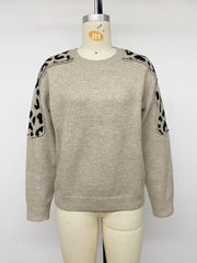 black pullover sweater with pullover and leopard