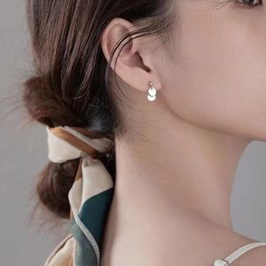 silver earrings with short and post-back