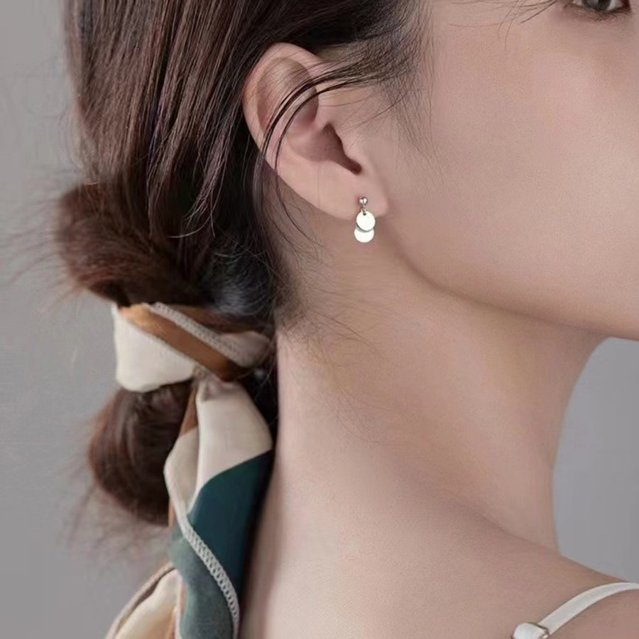 silver earrings with short and post-back