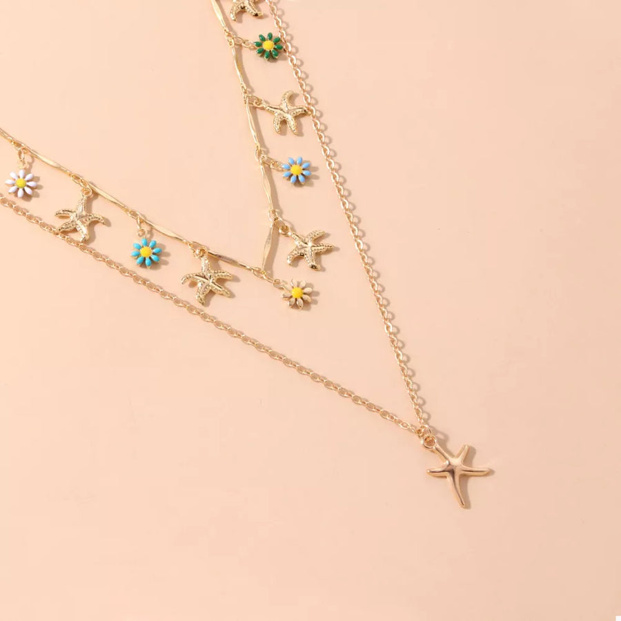 18K Gold-Plated, Alloy Care instructions: Avoid wearing during exercise, as swea necklace in gold with straight silhouette