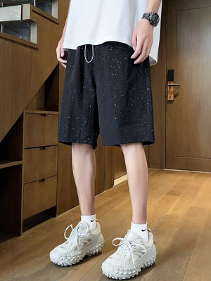 Men's Casual Loose Fit Shorts in Black