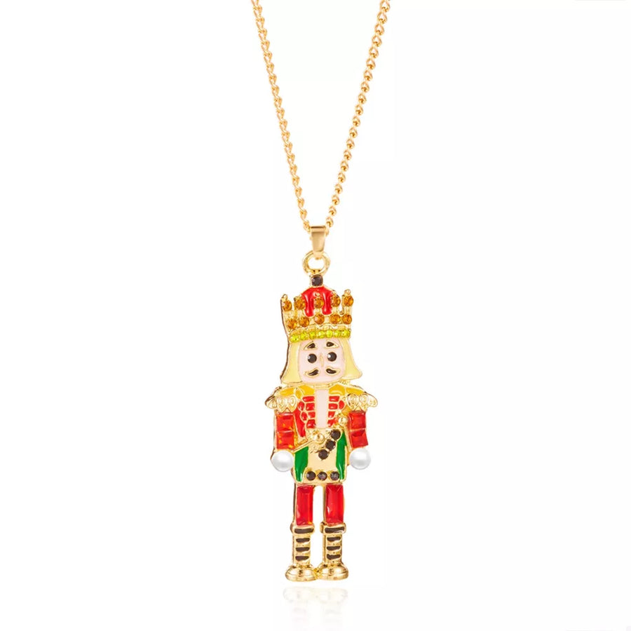 necklace featuring figurative in green with 18K Gold-Plated, Alloy, Rhinestone Care instructions: Avoid wearing during exerc