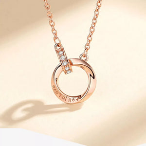 18K Rose Gold-Plated,925 sterling silver Care instructions: Avoid wearing during necklace in Rose Gold with fitted silhouette