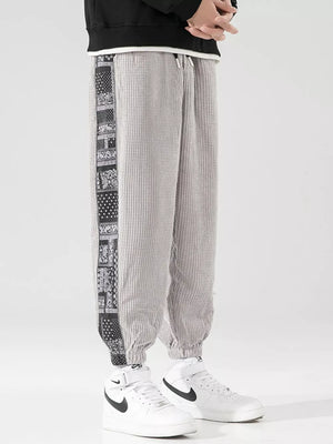Black joggers with full-length and drawstring