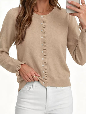 65% polyester, 30% viscose, 5% elastane Care instructions: Machine wash cold cardigan in Light Blue with regular silhouette