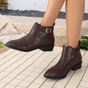 PU Leather,Rubber Imported Size &amp boots in Dark Brown with ankle boot silhouette