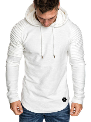 pullover hoodie featuring ribbed in Black with 95%cotton,5%spandex Care instructions: Machine wash cold texture