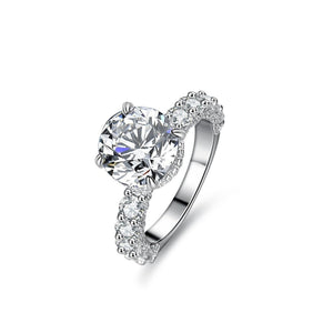 Silver with ring with 3 carat moissanite 12