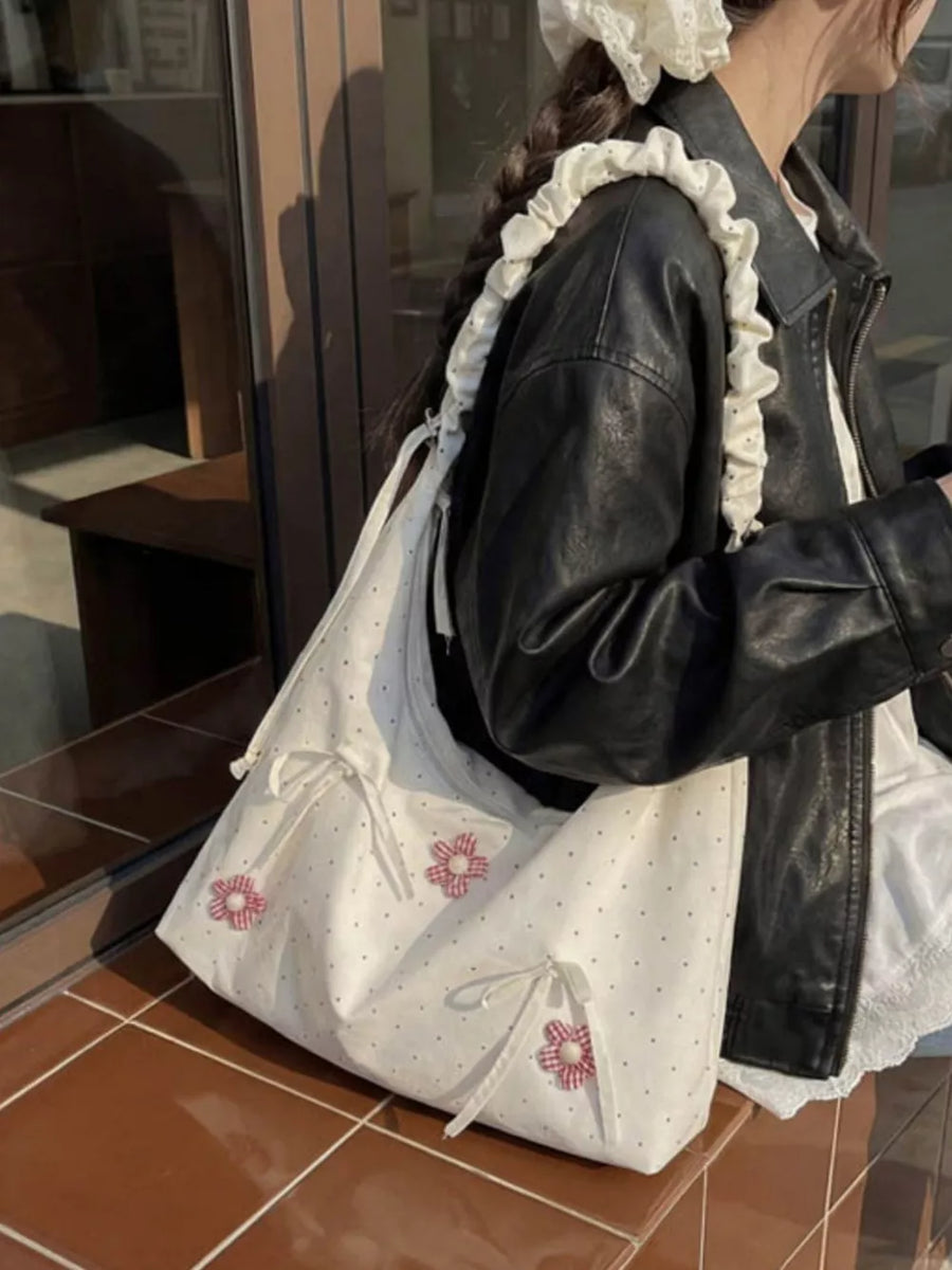 Floral Embellished Shoulder Bag option 7