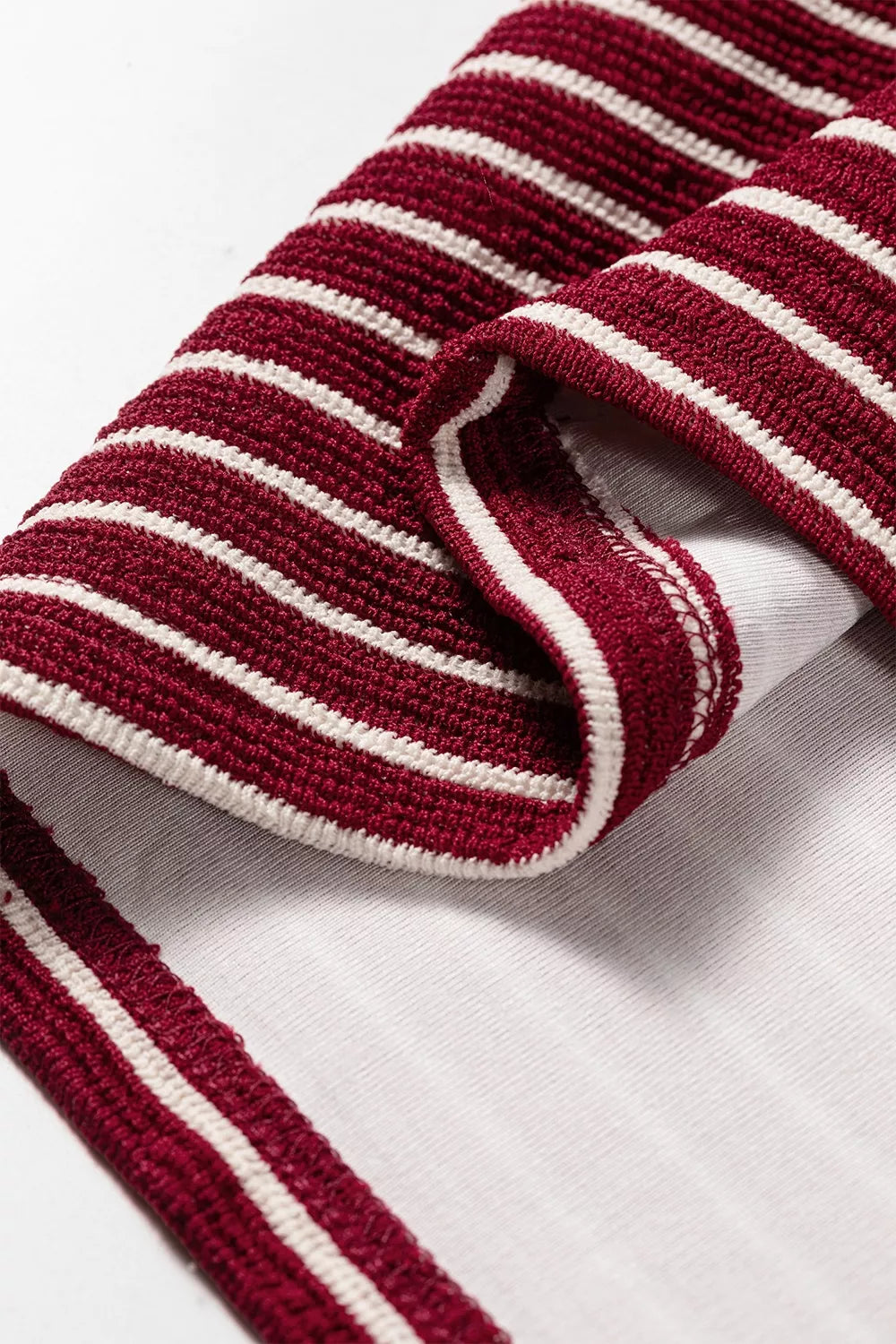 Stripe Drop Shoulder Long Sleeve Top, view 11