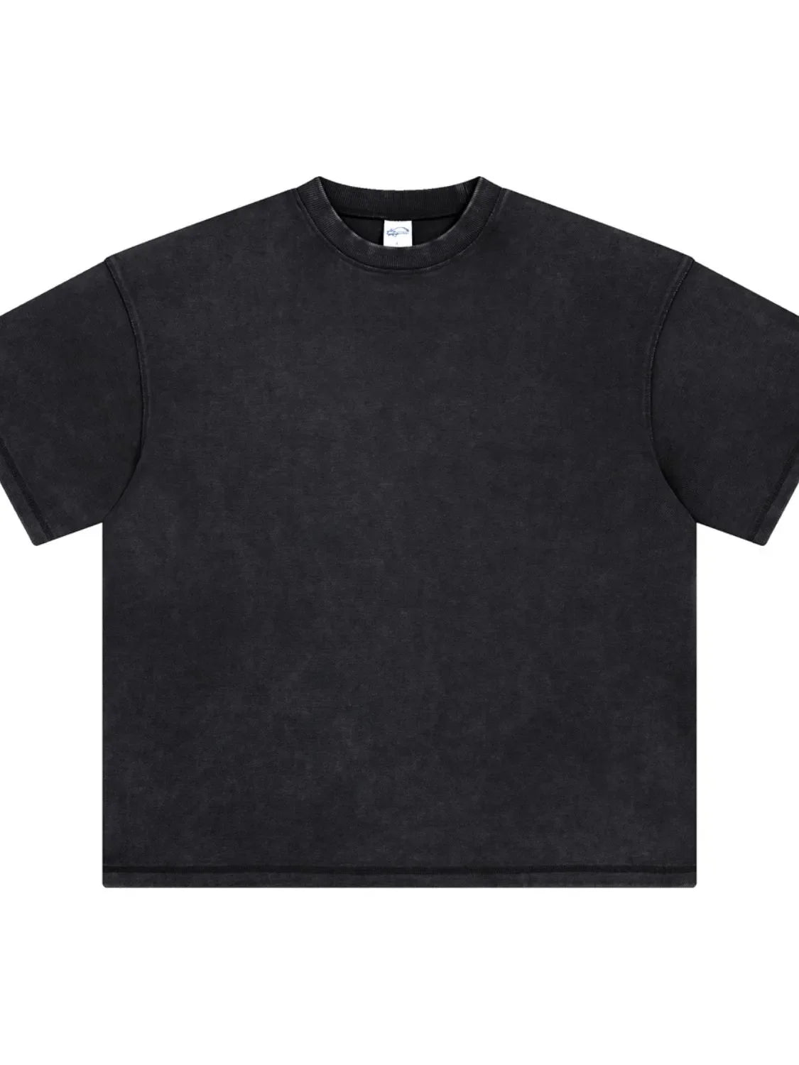 Urban Ease Half Sleeve Tee in Dark Gray with a washed effect and crew neckline.