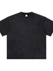 Urban Ease Half Sleeve Tee in Dark Gray with a washed effect and crew neckline.