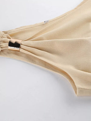 two-piece set in light beige