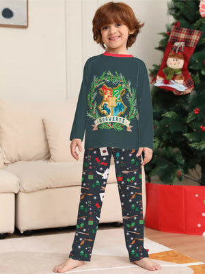 gold relaxed pajama set with crew neck