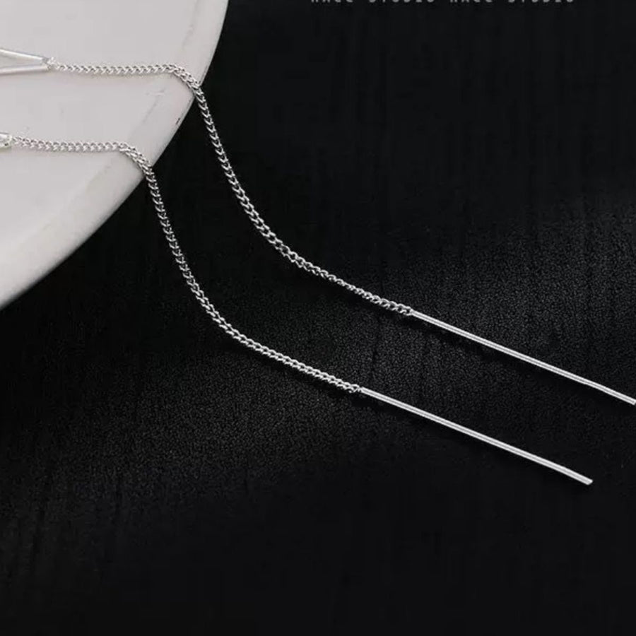 earrings in Silver with dangle and dangle