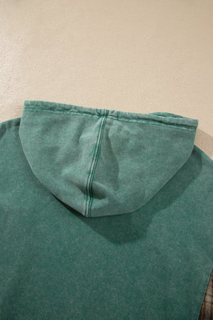 streetwear pullover hoodie in Sage with hooded