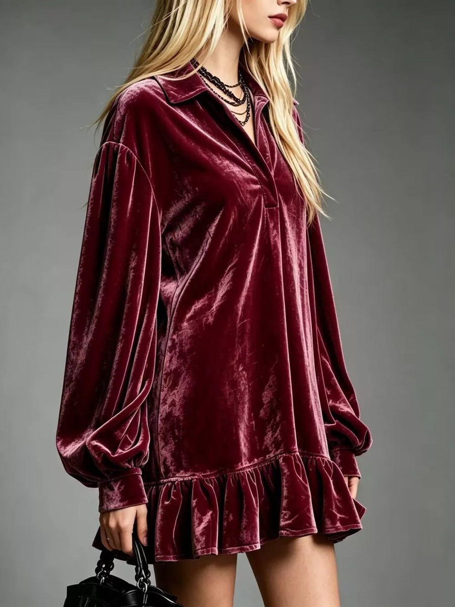 mini dress in Burgundy