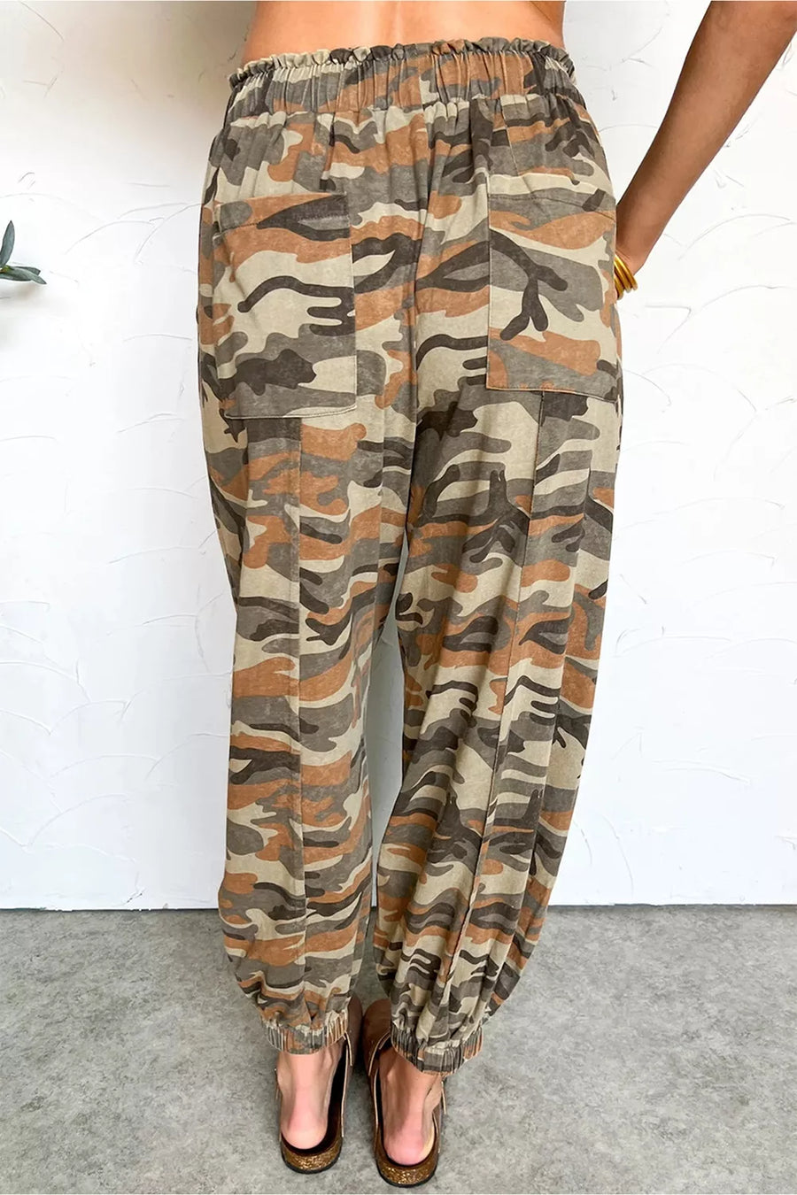 Camouflage Printed Drawstring Jogger Pants in this colorway
