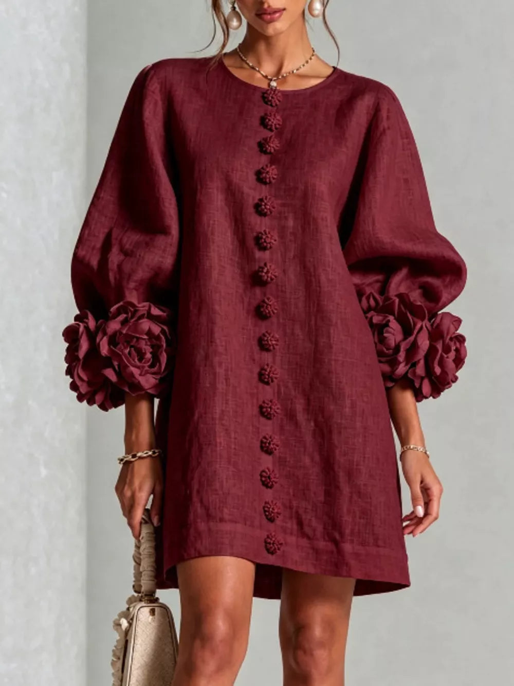 Green mini dress with mini and pullover