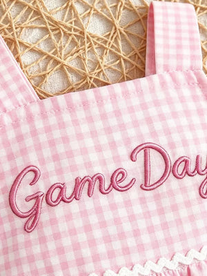 Children's Gingham Top And Shorts Set in Pink